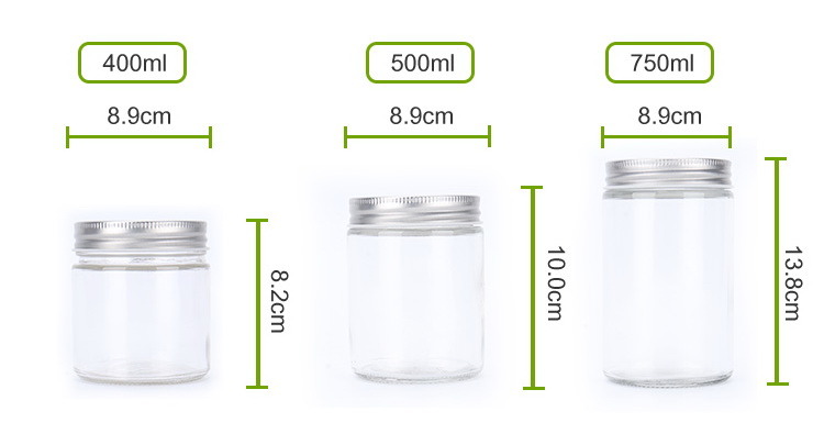 High Borosilicate Glass Jar for Jam Honey Solid Storage