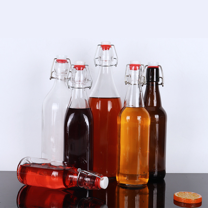 Resealable Glass Juice Bottles Square Glass Juice Bottle for Sale