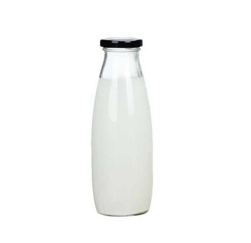 300ml Round Type Transparent Glass Beverage Water Bottles Cap/Milk Bottle /Portable Bottle/Customization Bottle