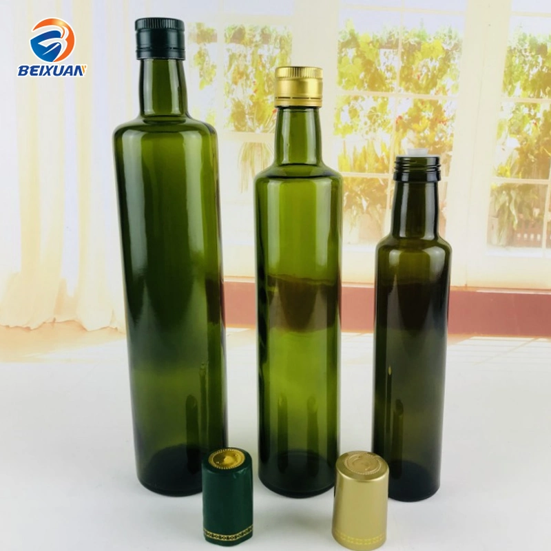 250ml 500ml 750ml 1000ml Round Olive Oil Glass Bottle Camellia Oil Walnut Oil Bottle