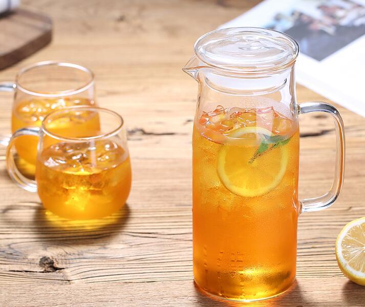 Glass Kettle, Tea Pot with Lid, Water Pot, Glass Jug