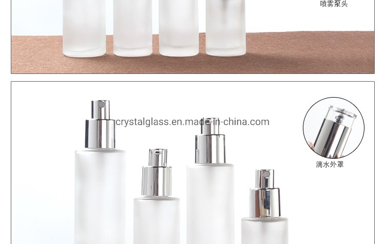 Crystal Glass Cosmetic Jars with Slver Caps 20g 30g 50g