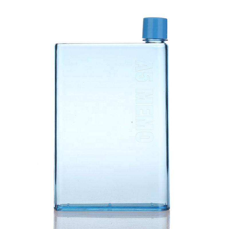 A5 Square Flat Plastic Notebook Drink Water Bottle Drink Cup A5 Notebook Water Bottle