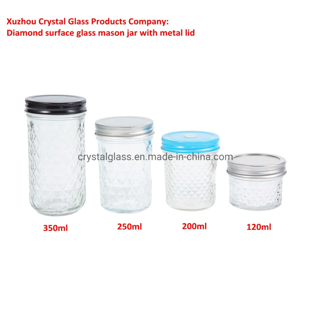 300ml 10oz 450ml 650ml Glass Mason Jar Baby Food Jar with Caps