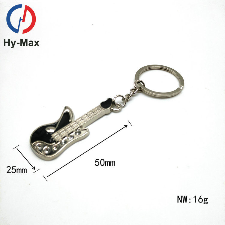 Customized Guitar Shape Metal Bottle Opener Key Chain for Wholesale Gift