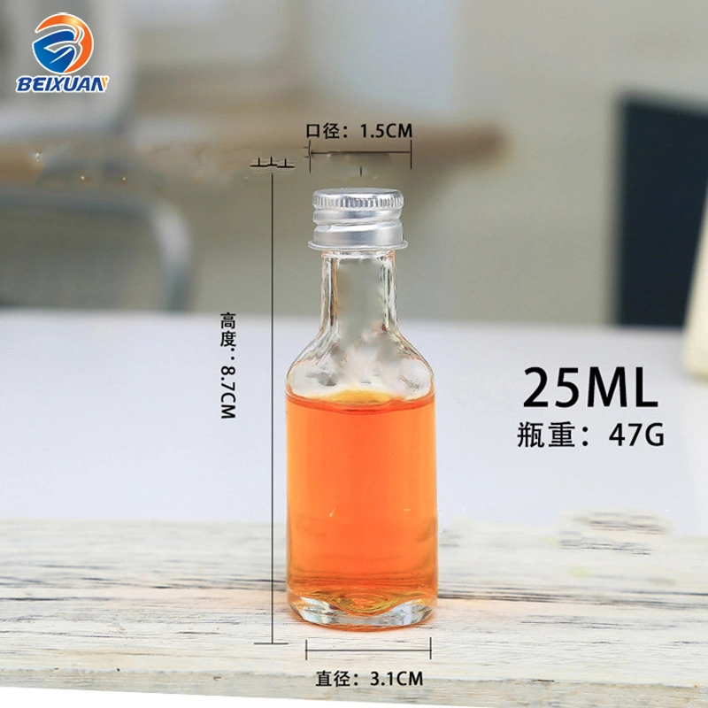 Hot Sale Mini Wine Glass Bottles 20ml Matrass Transparent Round Wine Separate Glass Bottles