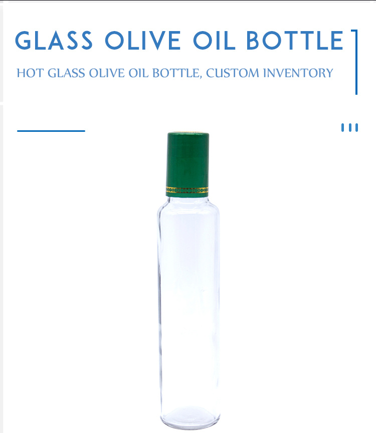 750ml Clear Round Olive Oil Glass Bottles