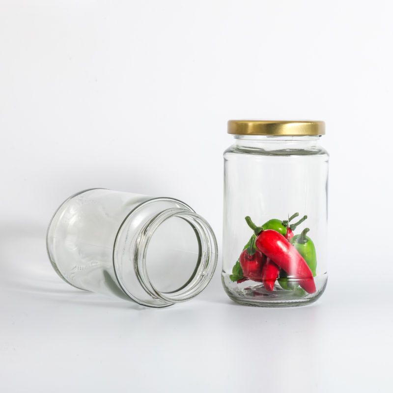 330ml Flint Glass Jar for Foods with 63-2030 Finish