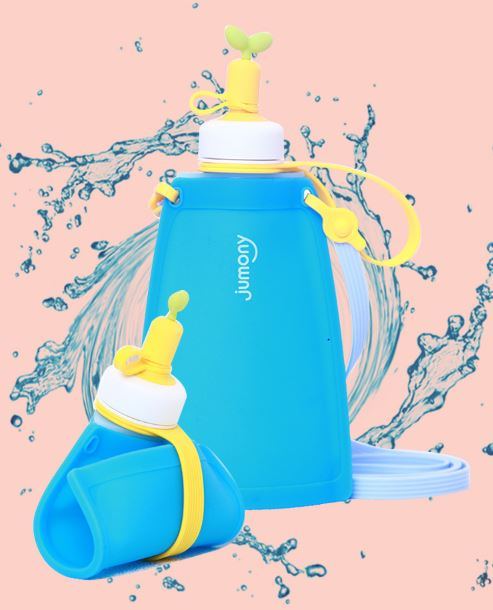 Kids Collapsible Silicone Water Bottle 550ml