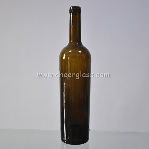 High Quality Hot Selling 750ml Wine Bottle Flint Color Glass Bordeaux Bottle