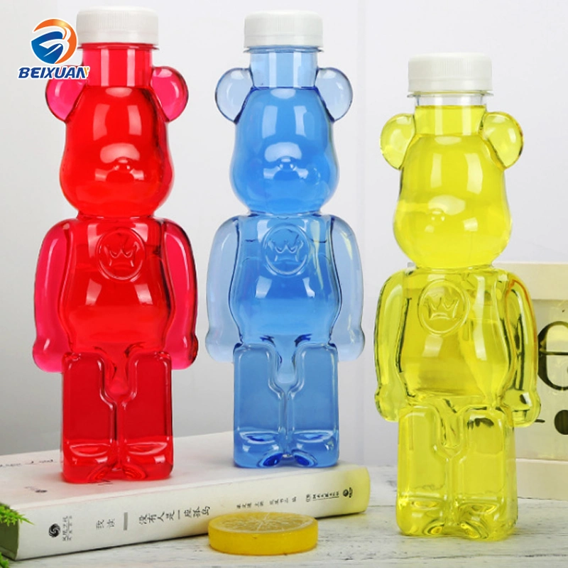 Wholesale Bear Shape Pet Plastic Bottles for Water Milk Beverage