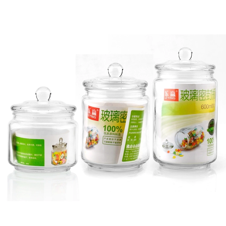 17oz/600ml Glass Candle Jar Candy Jar with Lid