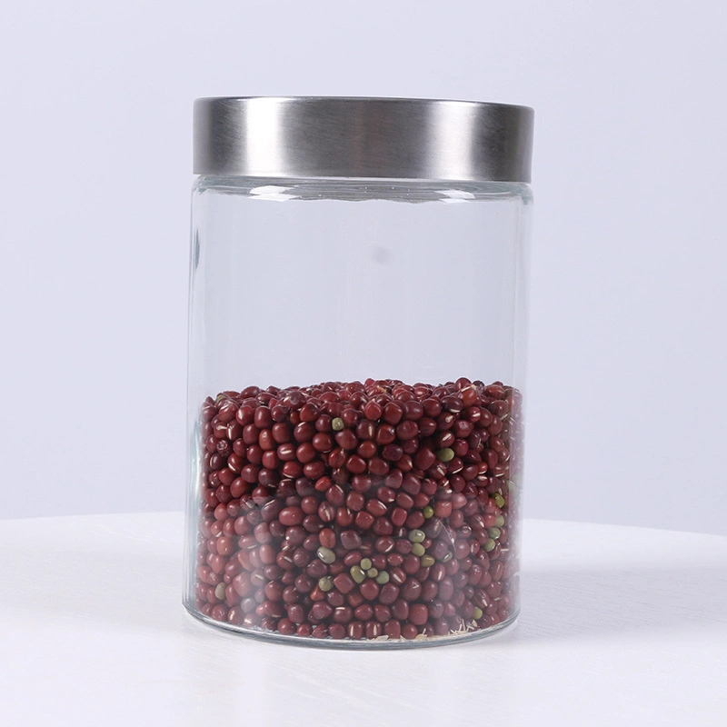 Glass Candy Jar Tea Canister Jar with Lid Glass Storage Jar