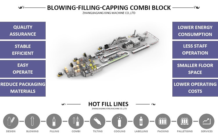 Turnkey Project Bottled Mango Juice Blow-Fill-Cap Combiblock Filling Machine