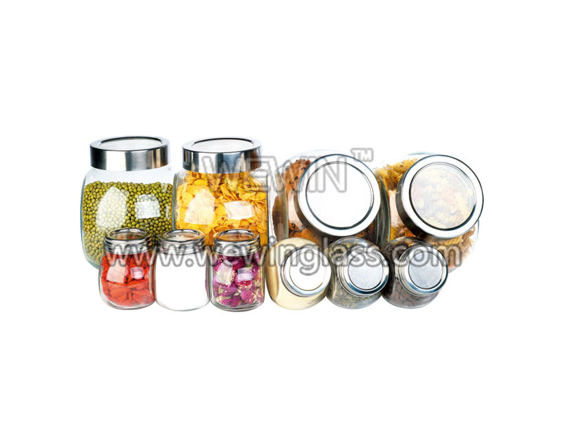 Glass Canister Set with Acrylic Lid