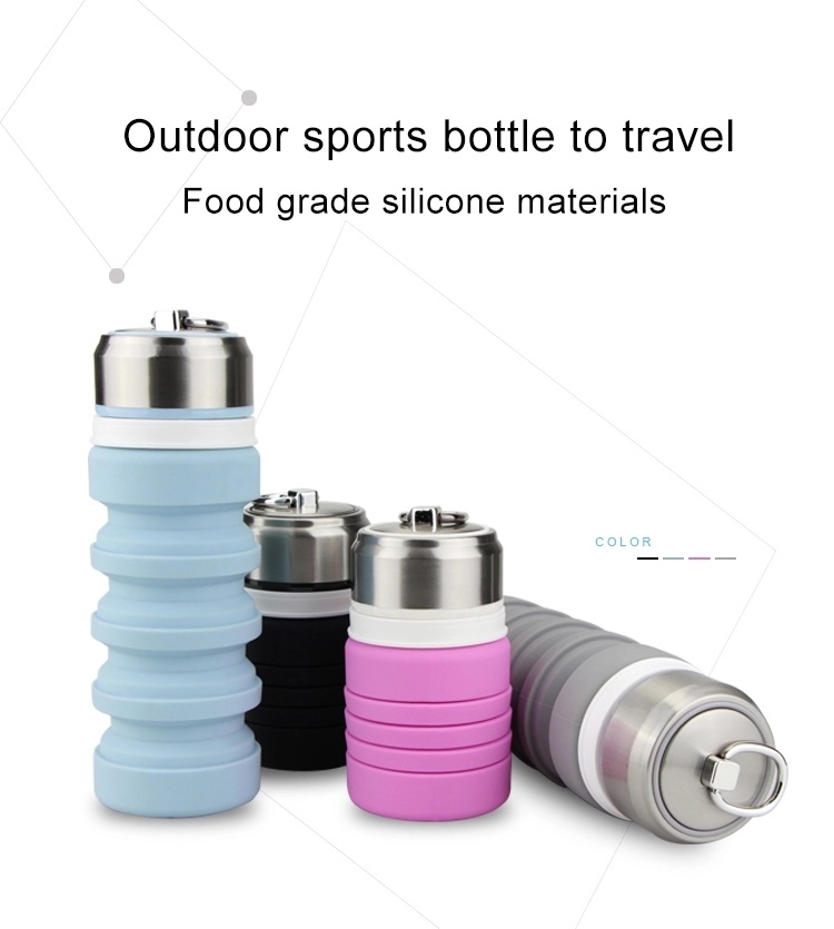 Outdoor Foldable Water Bottle / Silicone Drinking Bottle / Collapsible Travel Bottles