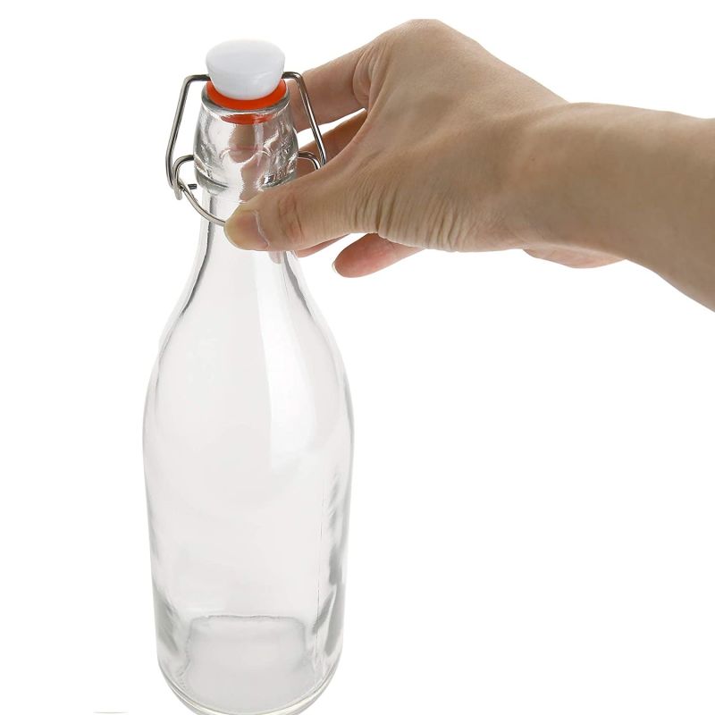 1000ml Swing Top Clear Glass Drinking Beverage Bottles