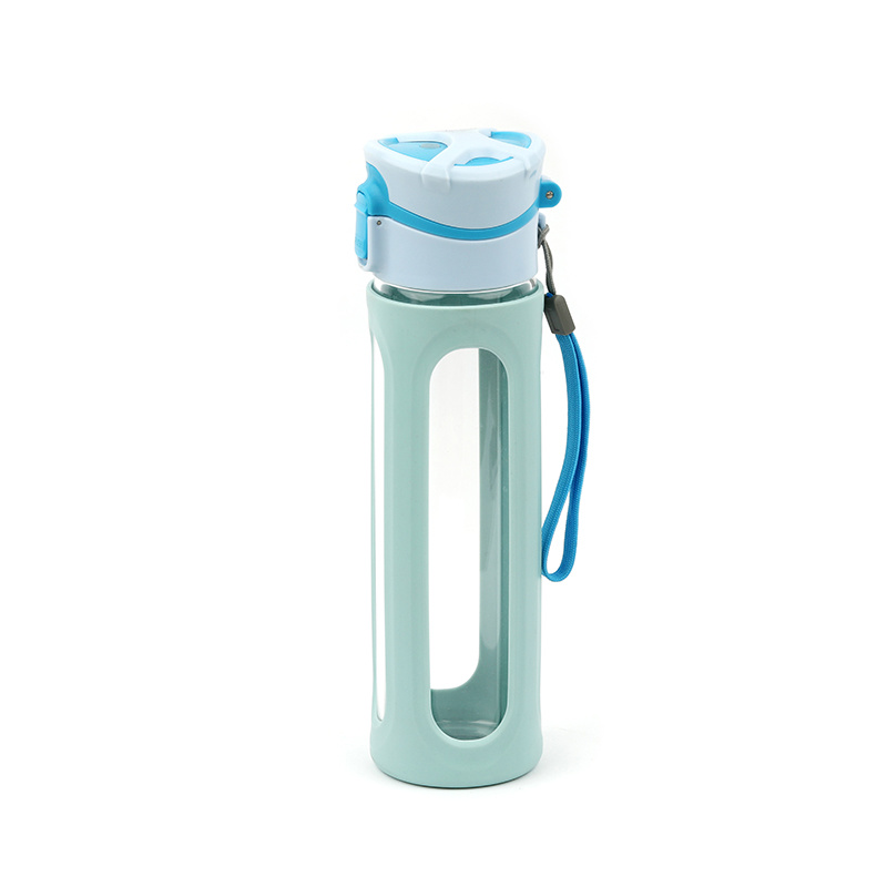 New Design High Borosilicate Glass Water Bottle with Sleeve