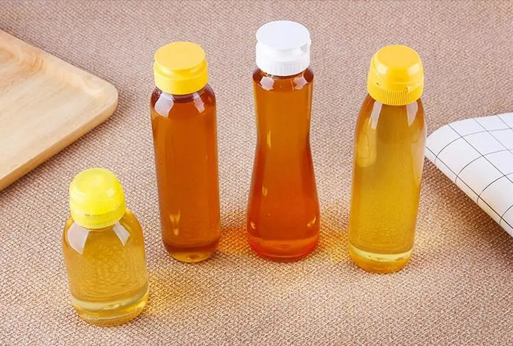 1000g Empty Custom Plastic Pet Squeeze Bottle Honey Bottle Sauce Jam Bottle for Honey