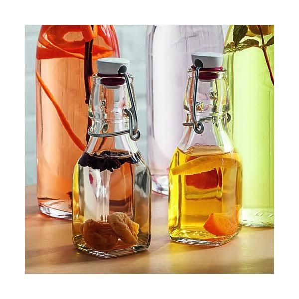 1000ml Officina1825 Glass Swing Top Juice Bottle with Logo Surface.