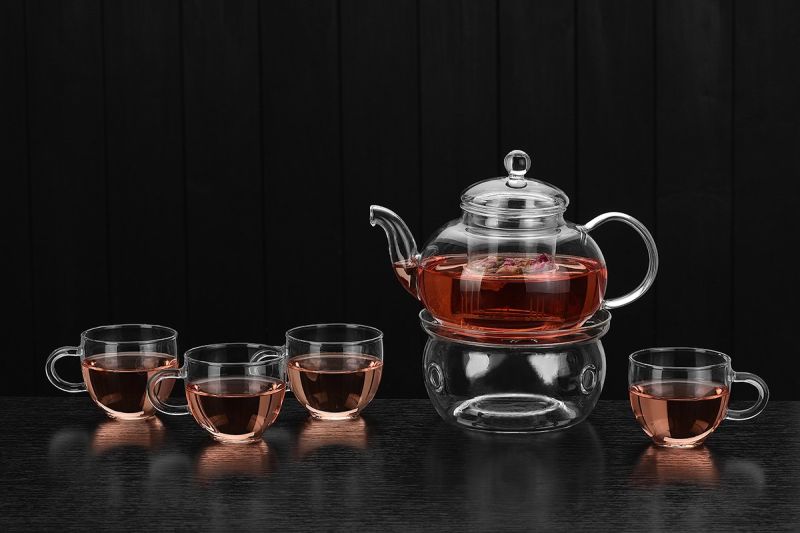 Borosilicate Glass Tea Set Glassware Glass Tea Pot Pyrex Tea Set