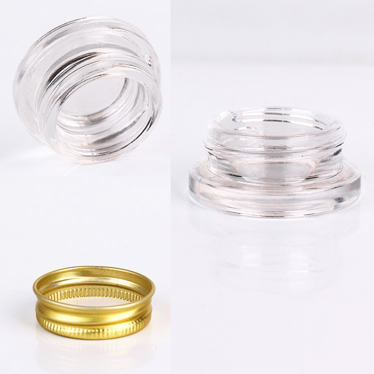 7ml Mini Cosmetic Eye Cream Glass Metal Lids Jar