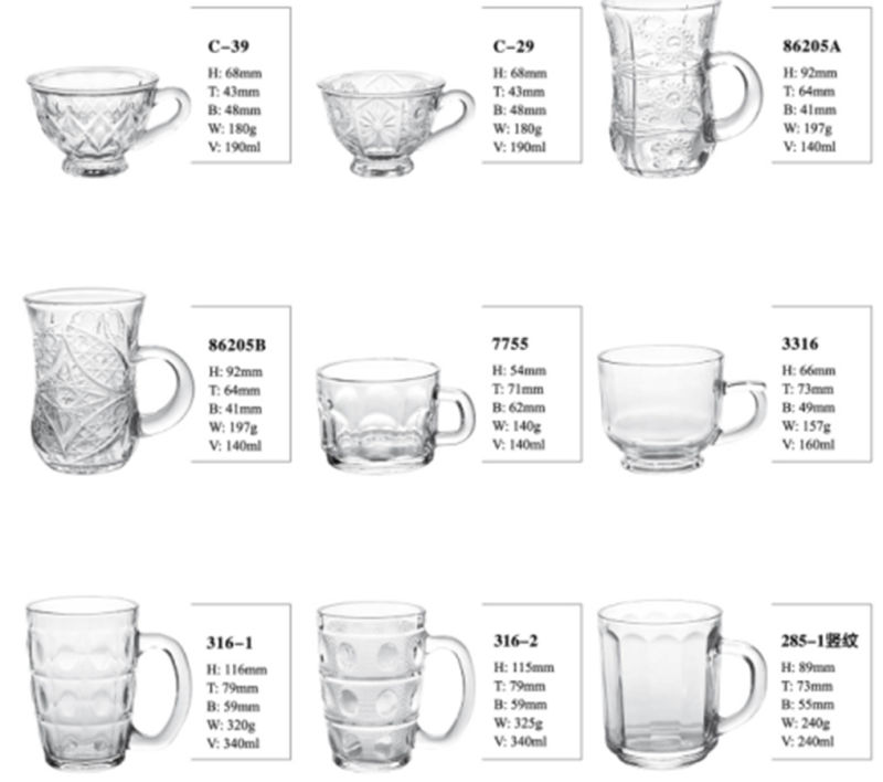 Customized 16oz Elegant Machine Made Clear Glass Beer Mug