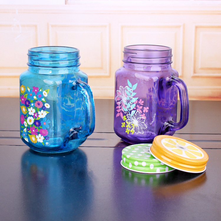 500ml Glass Juice Bottle with Lid