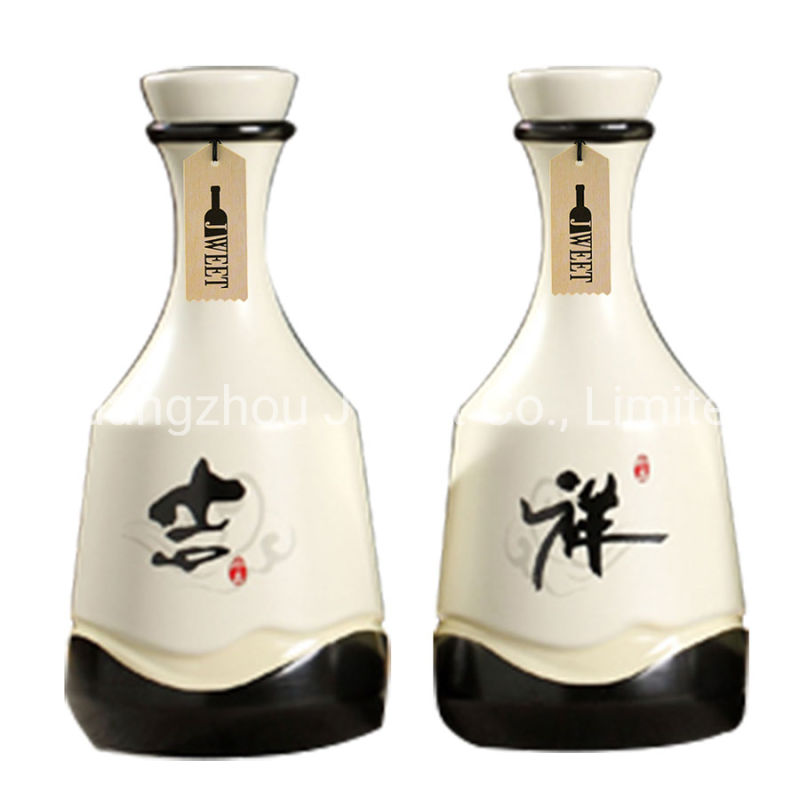 Custom Sake Wine Shouchu Olive Oil Ceramic Bottle