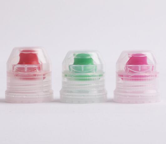 28mm Clear Plastic Flip Top Cap for Beverage Water Drink Bottles