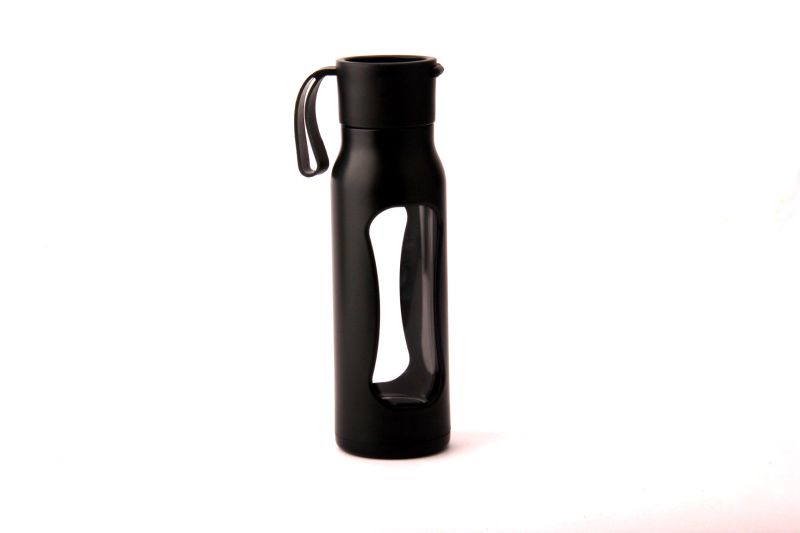 Portable Borosilicate Glass Bottle Detachable Glass Water Bottle Heat Resistant