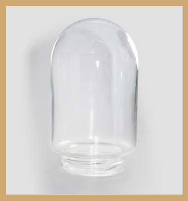 Hand Blown Glass Lamp Cover Transparent Signal Glass Light Cover