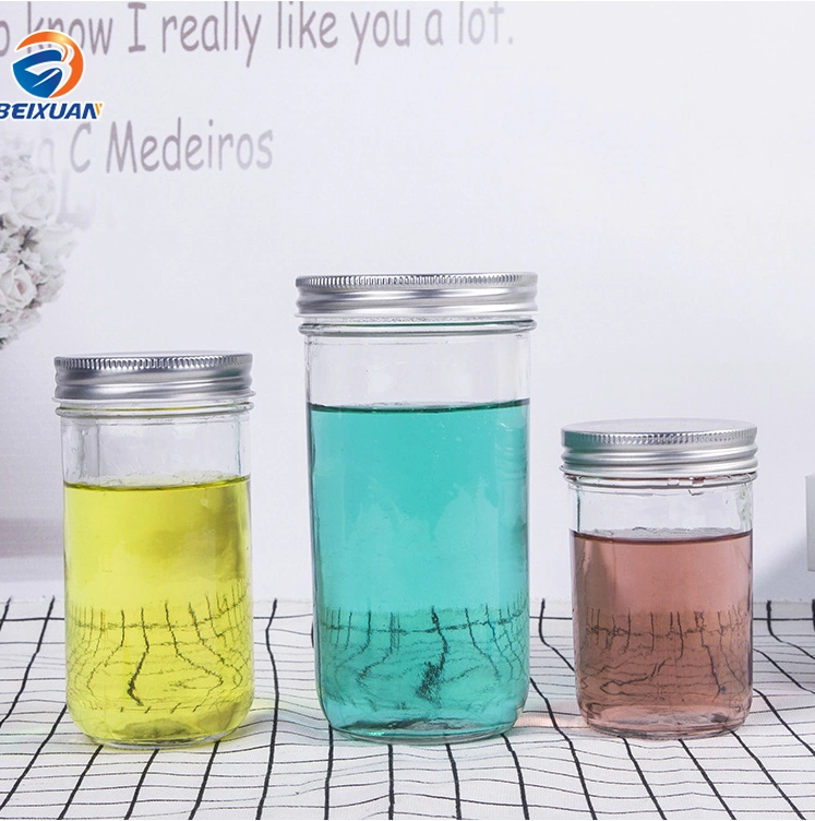 Whole Size Clear Empty Round Shape Bird's Nest Packing Glass Bottle with Screw Cap