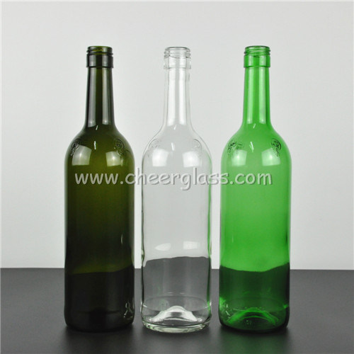 High Quality Hot Selling 750ml Wine Bottle Flint Color Glass Bordeaux Bottle