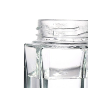 Hot Sale High Quality 190ml Glass Jar Supplier Flint Crystal Customize Empty Hexagonal Glass Jar