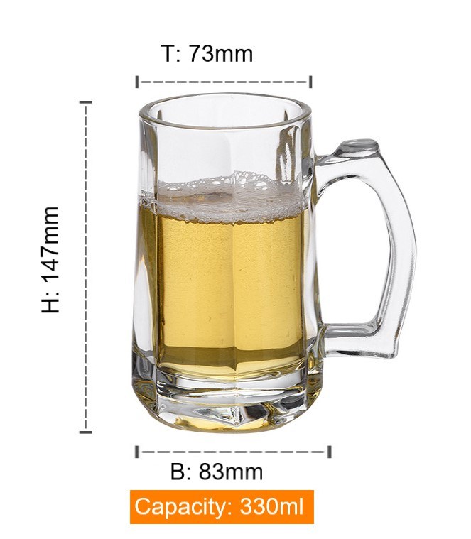 Series Hot Sale Beer Cup Glass Mug for Beer Drinking