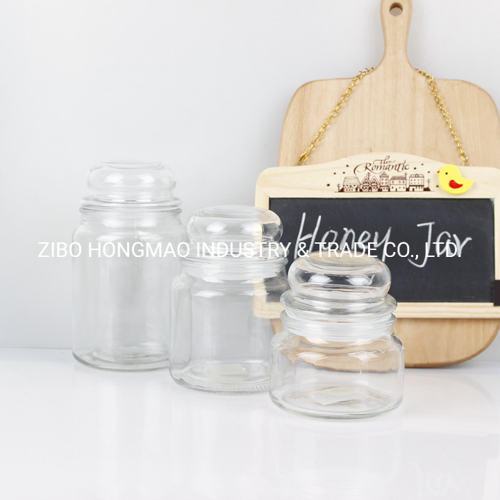 Small Custom Clear Glass Jar with Lid for Food Packaging