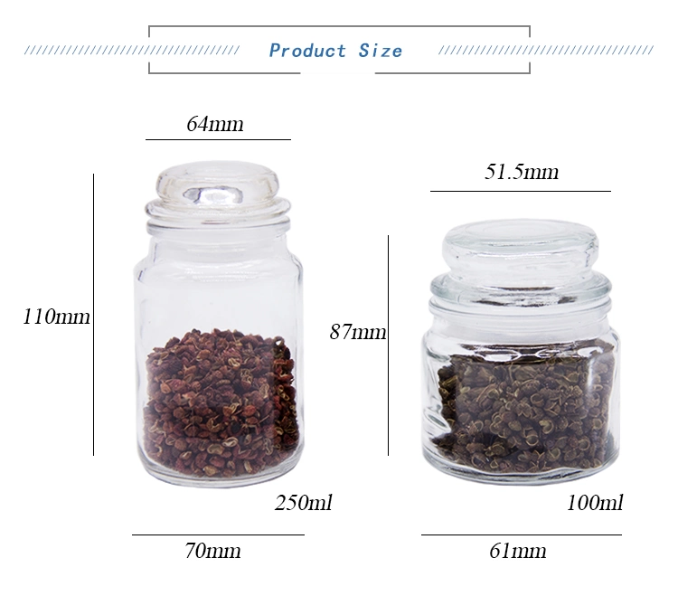 350ml Glass Jar for Coffee with Easy Open Glass Cap