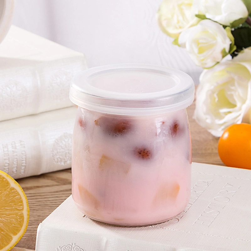 Wholesale 200ml 250ml Glass Embossed Pudding Glass Cup Container Clear Pudding Jars
