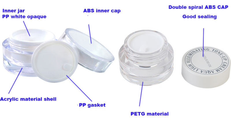 New Square Acrylic Cosmetic Cream Jar for Men's Skincare