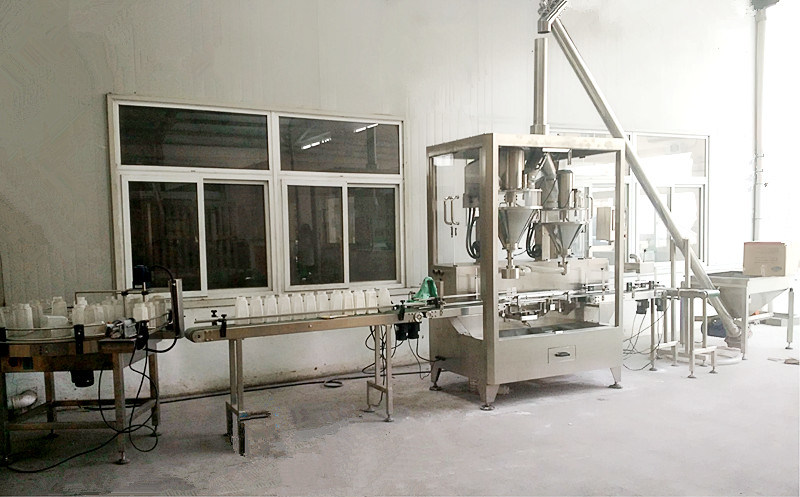 Automatic Bottle Tins Cans Powder Filling Packing Machine