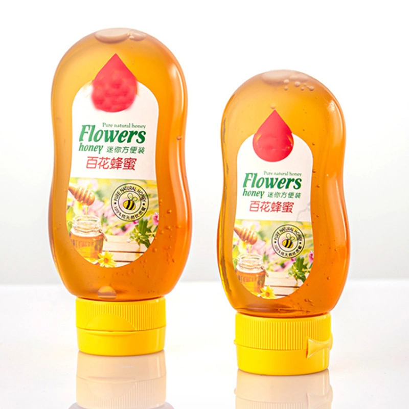 250g 500g China Factory Plastic Honey Packing Bottle Food Grade Salad Sauce Squeeze Bottle for Kitchen