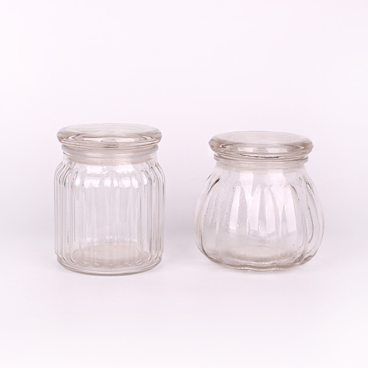 Airtight Glass Candle Jar with Glass Lid