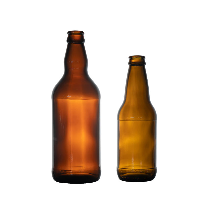 Customized Amber Alcohol Beverage Bottle Wholesale