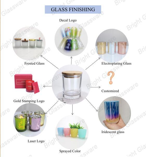 Luxury Sparkling Silver Glass Candle Jars for Candle Making