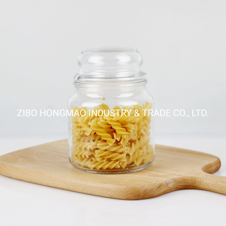 Small Custom Clear Glass Jar with Lid for Food Packaging