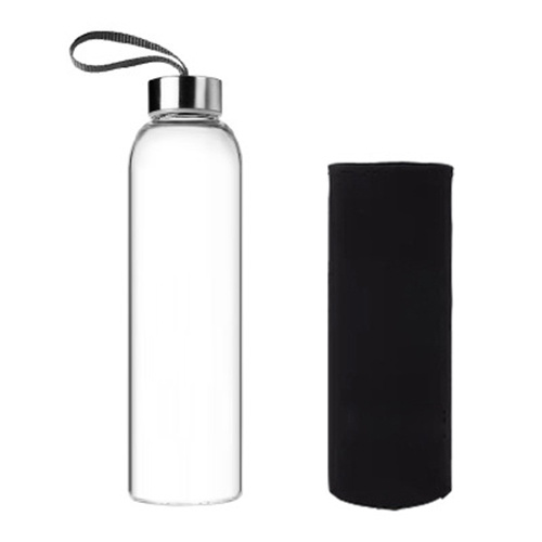 Glass Bottle with Neoprene Sleeve, Auto Bottle, Sports Glass Bottle
