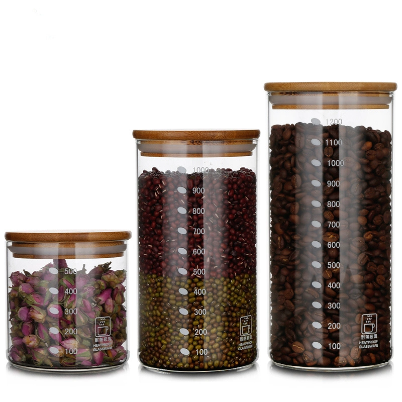 Customize Glass Coffee Jar Coffee Sugar Tea Jar Airtight Coffee Jar