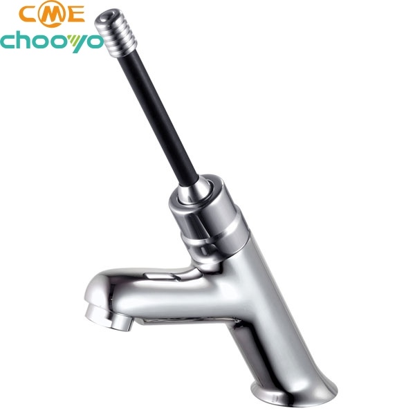 Long Handle Self Closing Faucet, Basin Faucet with Custom Delay Time