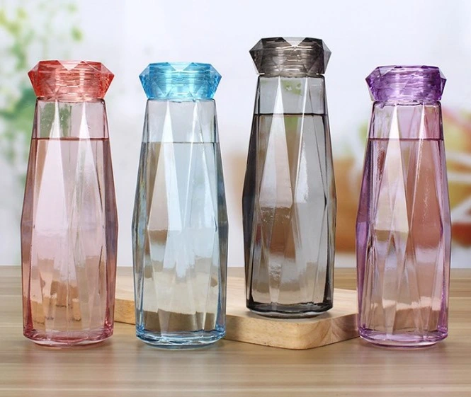 500ml Diamond Crystal Water Bottle Creative Sport Drinking Camping Cycling Travel Glass Juice Water Bottles